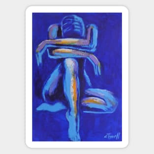 Blue Mood 7 - Female Nude Sticker